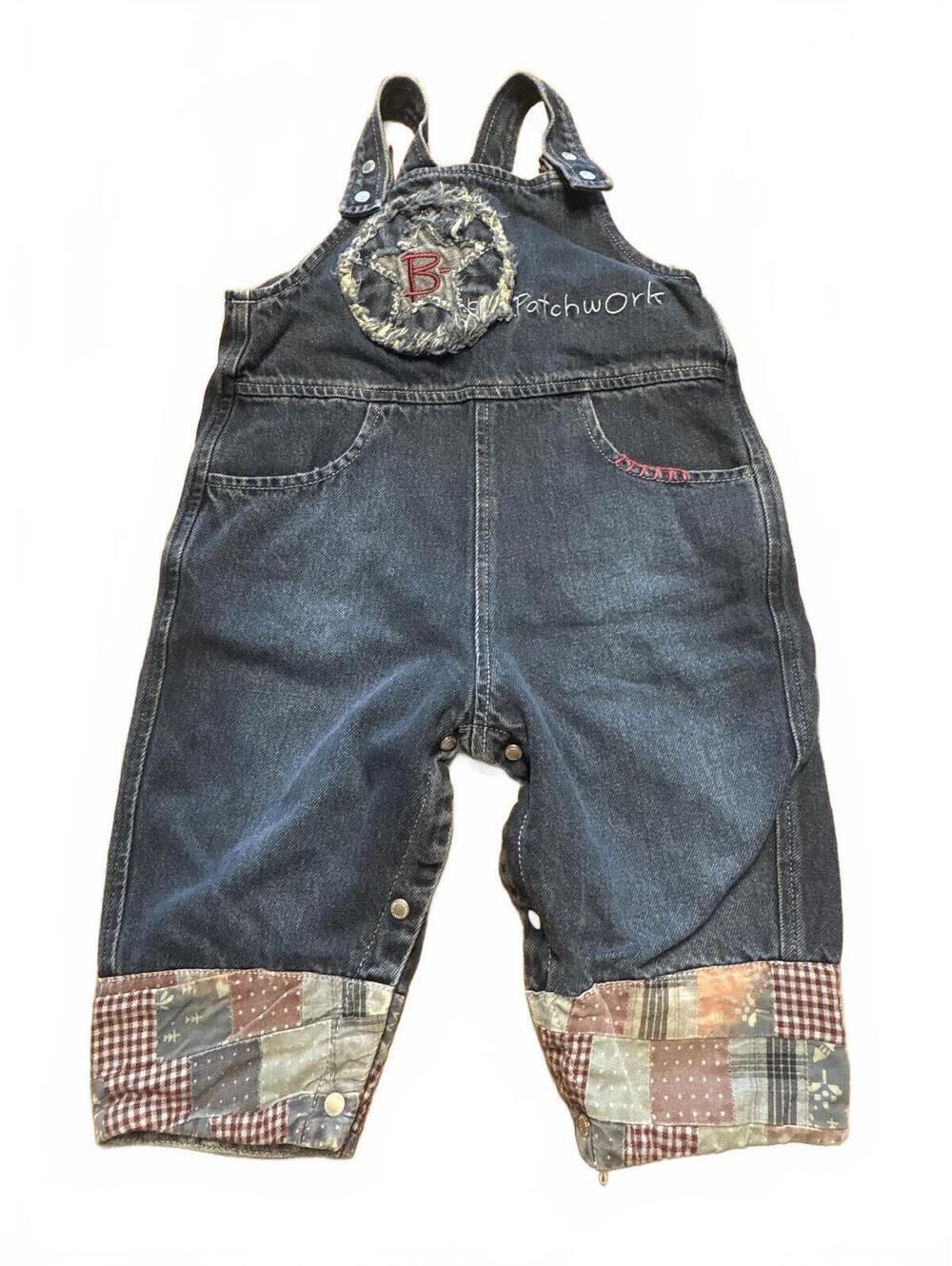 Bebe Patchwork Denim Overalls for Kids 18 months jeans Boys Girls Infant Kids
